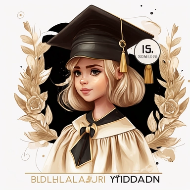 Gold Graduation Graduate Clipart Fashion Girl Grad PNG Graduation Illustration Student College PNG Graduation Day Class