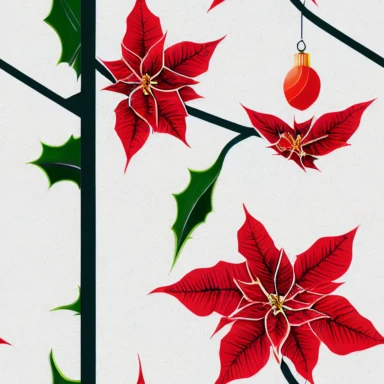 cute clipart graphics, indiana outline, and christmas, modern abstract minimal, poinsettias