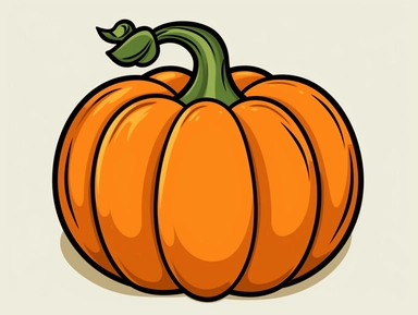 1 Pumpkin Clip art, Simplified,