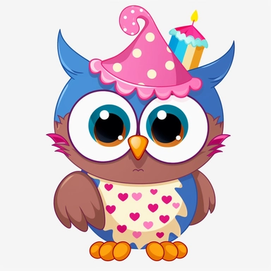 cartoon clipart owl birthday