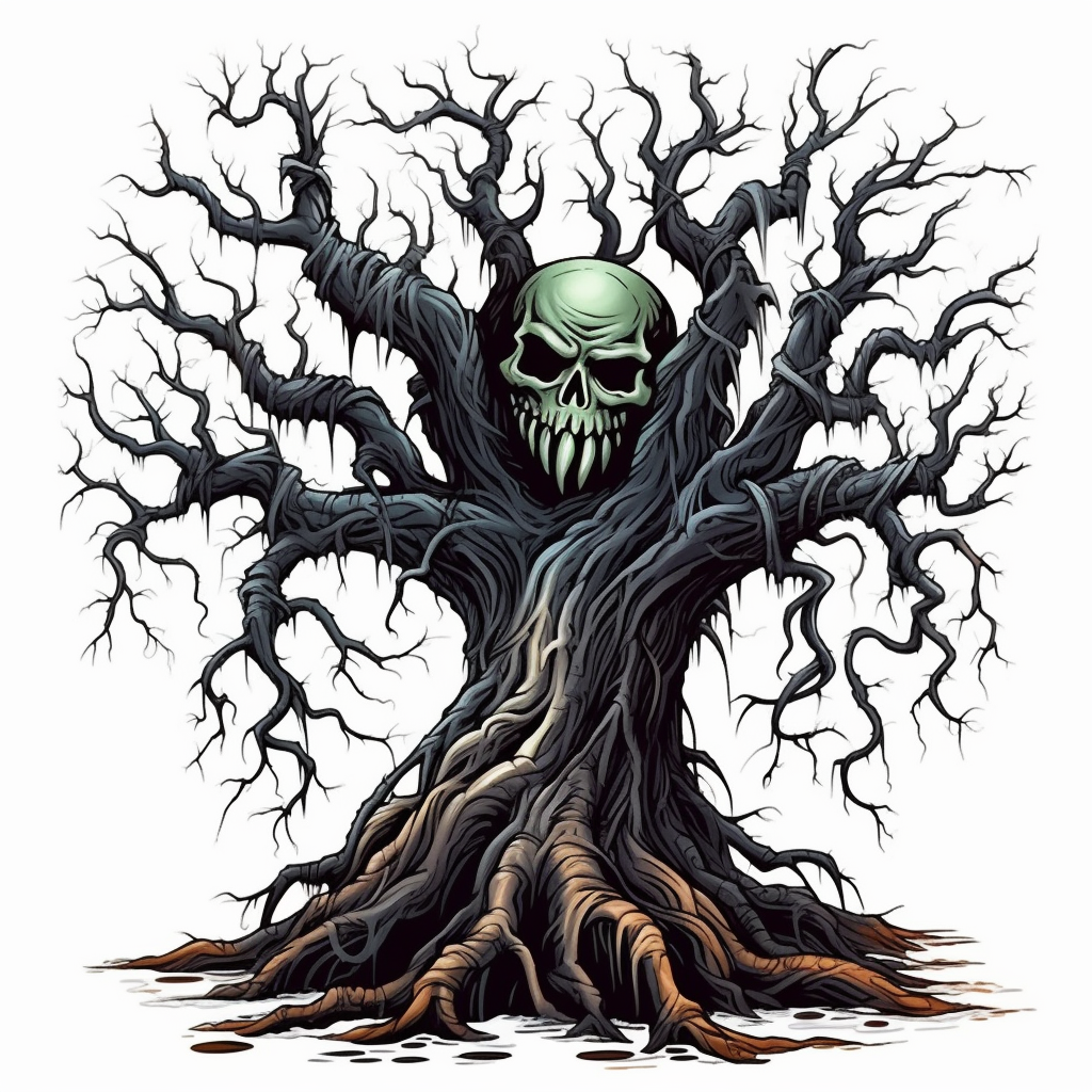 halloween trees cliparts