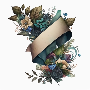 clipart aquarelle funeral sash