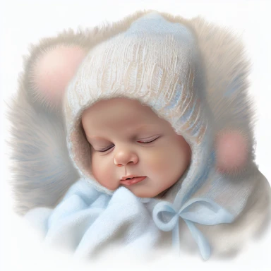 clipart, no background, newborn baby, pastel