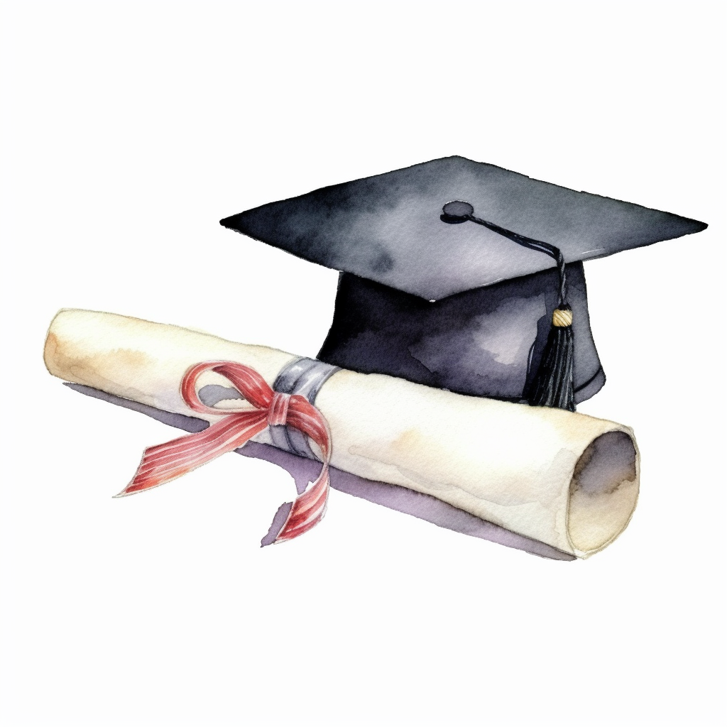 cap and diploma clipart