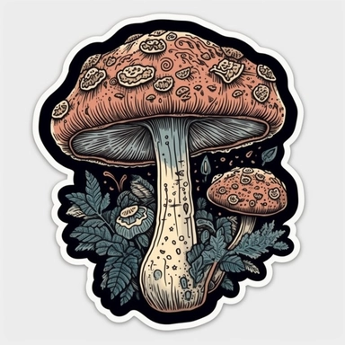 Mystical mushroom Witchy Boho mushroom Mushroom clipart, Esoteric art, Forest plants. sticker