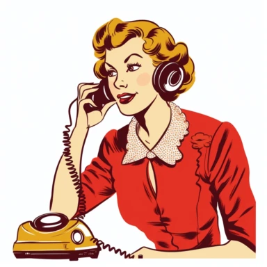 clipart of a lady talking on phone