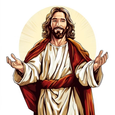 clipart of jesus christ christmas white background