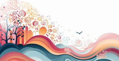 border, beautiful dreamy artwork graphic, Imagine a world where gratitude fills our hearts border, radiating positivity and contentment.dreamy, CONTOUR, VECTOR IMAGE, FLAT White background, simple, clipart