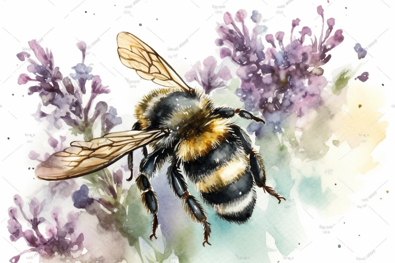 flower bee cliparts