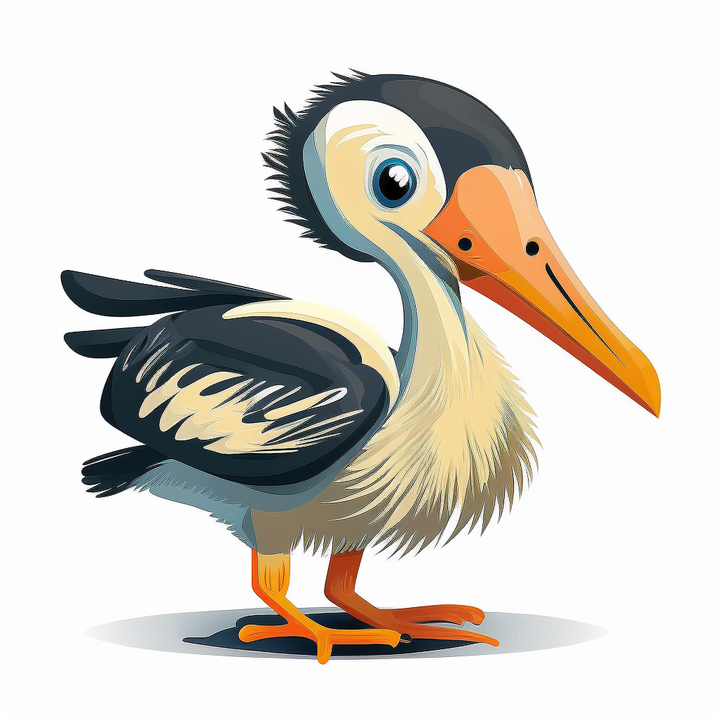 baby and stork clipart