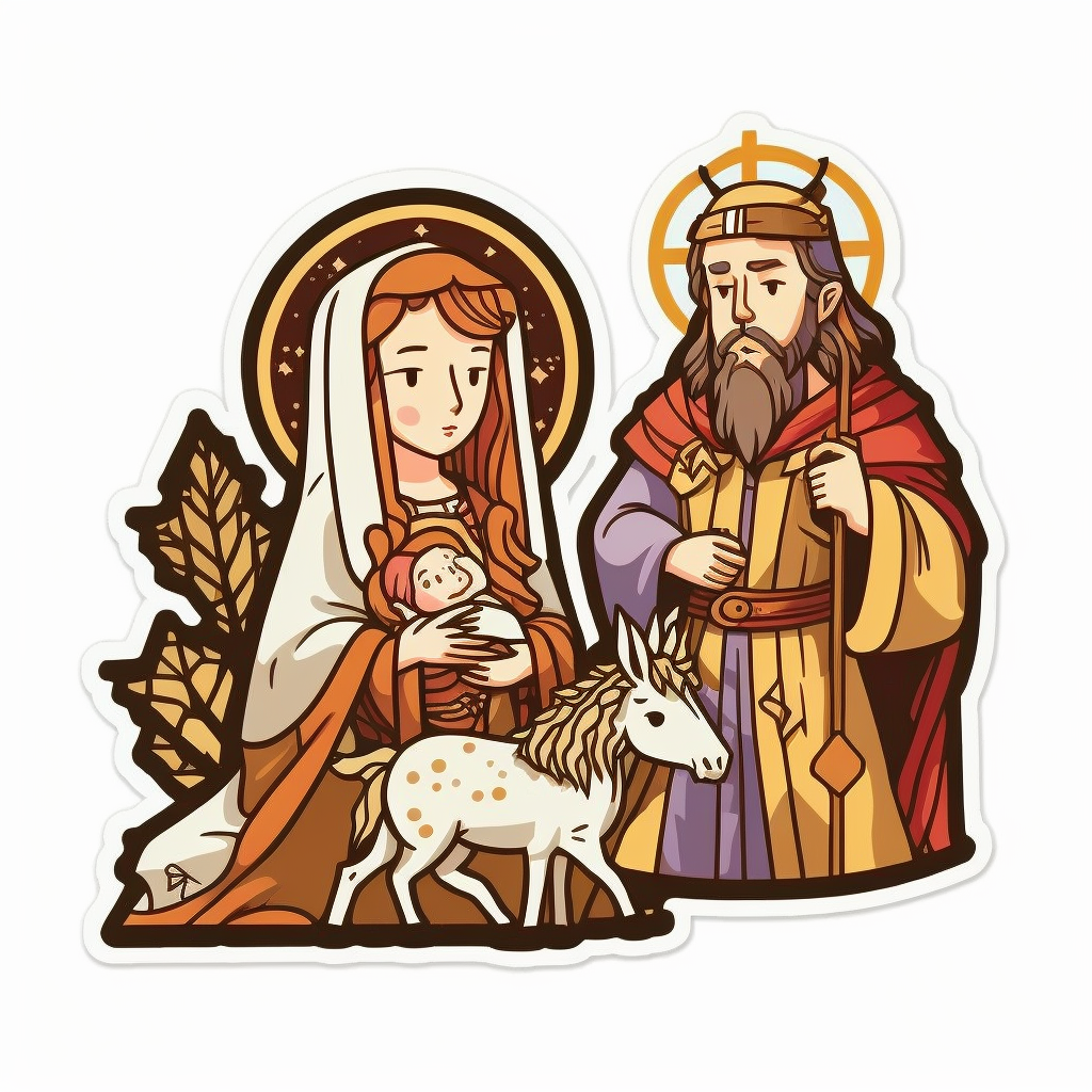 nativity animals cliparts