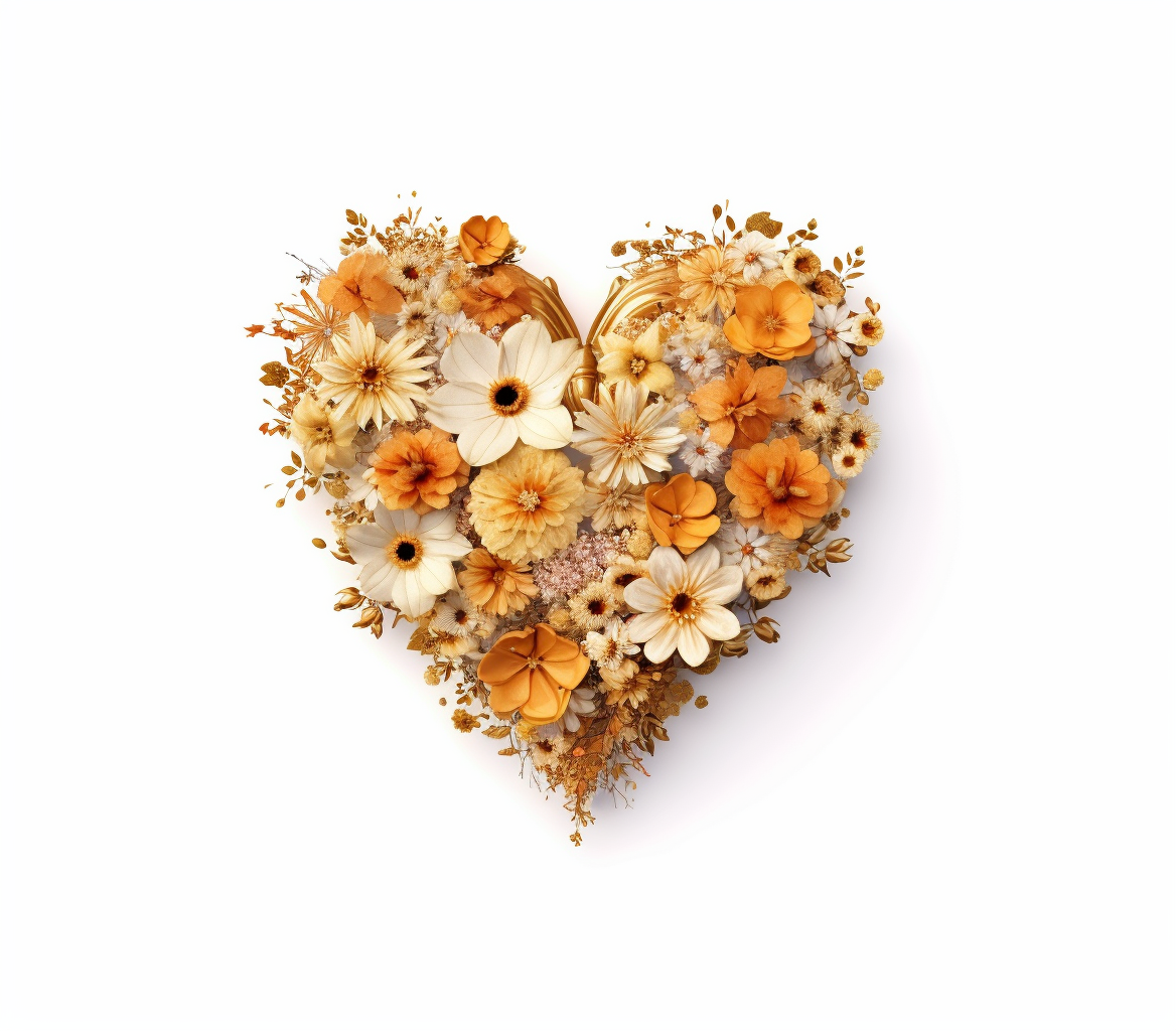 gold heart clipart