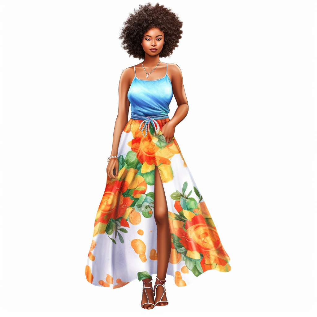 afro lady cliparts