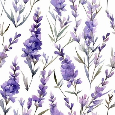 (Lavender), herbs, vintage, Watercolor, vector, white background, clipart, Seamless patterns, repeating patterns design, flat illustration, outlined , Vector, 4K, Art station, digital print, highly detailed clean, A detailed illustration a field,3D vector art, cute and quirky, fantasy art, watercolor effect, bokeh, Adobe Illustrator, hand-drawn, digital painting, low-poly, soft lighting, bird's-eye view, isometric style, retro aesthetic, focused on the character, 4K resolution, vector image, pho