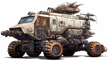 isolated images, illustrations on a white background, heavy armored vehicle , serene, dark fantasy ,Clipart, cartoon, realistic, isolated, full building, highly detailed, hdr, 32K, photo expert quality,game asset , hyperrealistic and highly detailed, isol