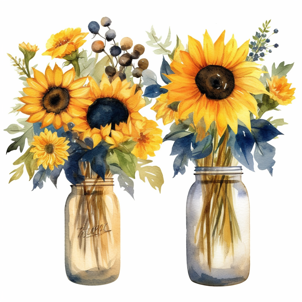 fall sunflower cliparts