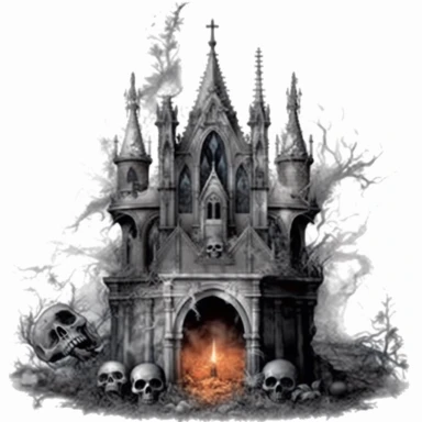 gothic prayer place clipart