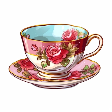1980s teacup clipart