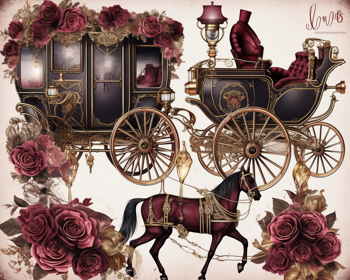 horse carriage clipart