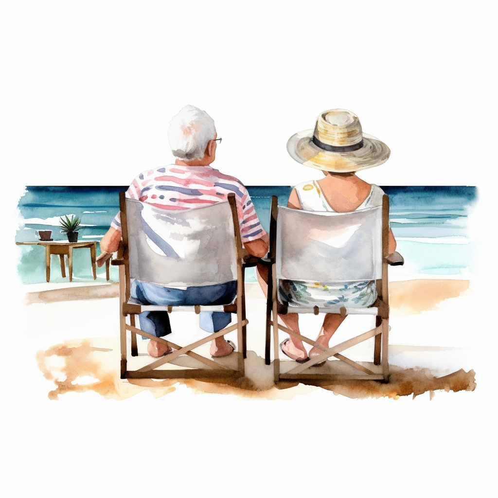 old couple clipart