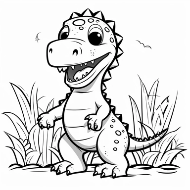 prehistoric dinosaur with corn coloring pages standing in two legs | prehistoric dinosaur with corn coloring pages free | baby dinosaur with corn printable coloring clipart, in the style black and white, simplistic cartoon, light white and gray, uhd image, whimsical comic strip, dotted
