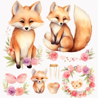 Mother's Day watercolor clipart set, animal mom and baby, love you mommy, mom day png graphics, mommy watercolor art, Mommy and me gift