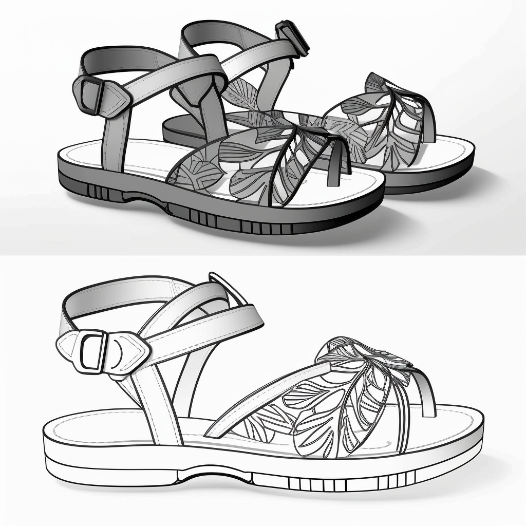 beach sandals cliparts