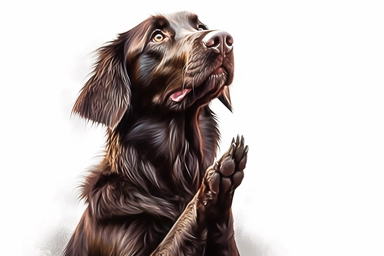 dog+begging , highly detailed, isolated on white, clipart,