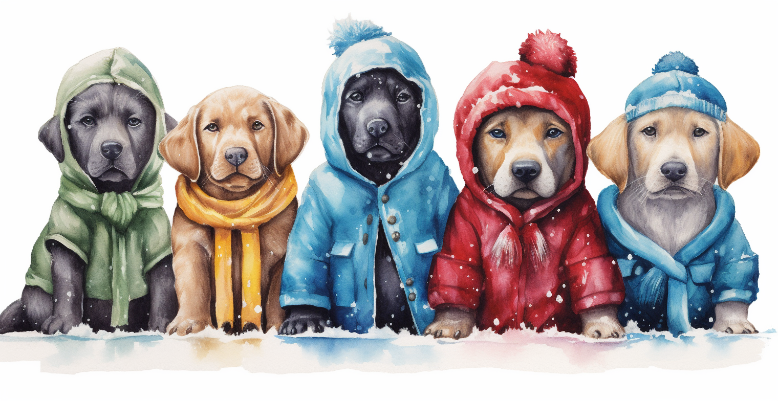 christmas puppy cliparts