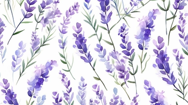 (Lavender), herbs, vintage, Watercolor, vector, white background, clipart, Seamless patterns, repeating patterns design, flat illustration, outlined , Vector, 4K, Art station, digital print, highly detailed clean, A detailed illustration a field,3D vector art, cute and quirky, fantasy art, watercolor effect, bokeh, Adobe Illustrator, hand-drawn, digital painting, low-poly, soft lighting, bird's-eye view, isometric style, retro aesthetic, focused on the character, 4K resolution, vector image, pho