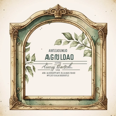 aged framework vintage watercolor clipart,