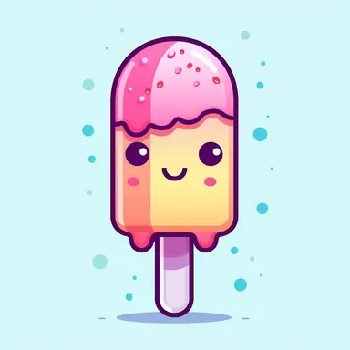 cute Clipart of a popsicle, Pastell color