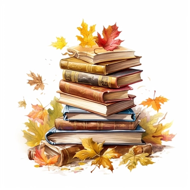 isolated on white illustration watercolor art of a stack of vintage books with beautiful embossed spines, autumn leaves, puddles, rain, branches, september, masterpiece by Hans Zatzka style and by Vladimir Kush style and by Ivan Fedorovich Choultse style, Baroque fashion, PNG clipart, isolated on white, extreme photorealistic details, 32k HD resolution, realistic high detailization high resolution , ultrarealistic, hyper realistic, photography, detailed 8k, extremely detailed