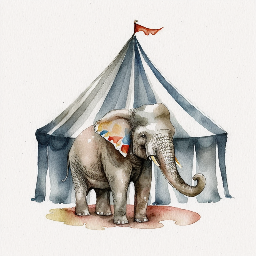 circus elephant cliparts