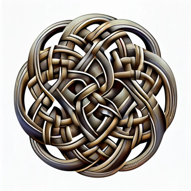 extremely detailed Celtic knot, clipart, white background