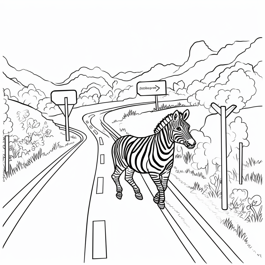 Cartoon Flat Style Drawing Young Male Worker Crosses The Road On The Zebra  Crossing After Returning From Work. There's A Traffic Light To Regulate  Traffic Roadway. Graphic Design Vector Illustration Royalty Free