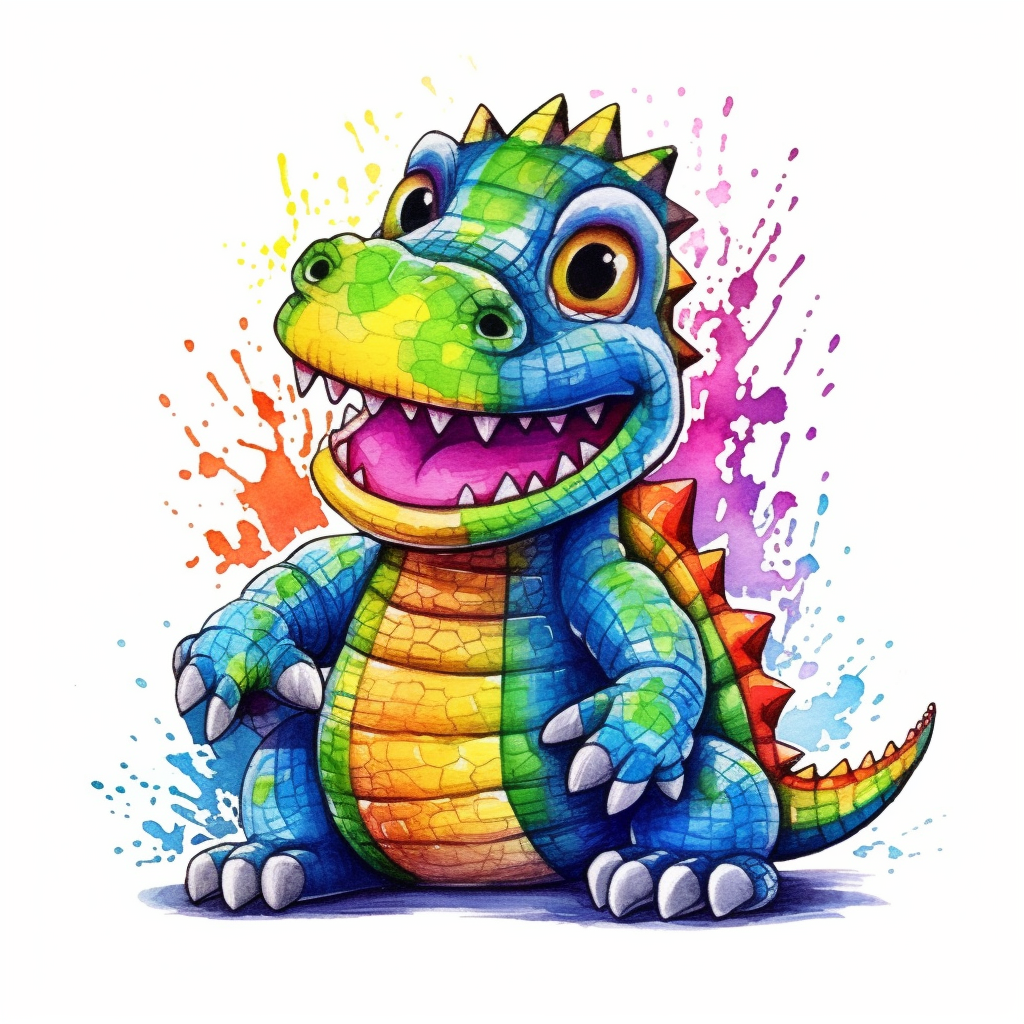 cartoon alligator clipart