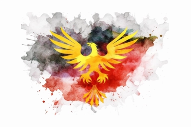 Watercolor, Brunei Country Flag, clipart, hd, on a white background, spaced out