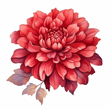 Picture a beautifully hand-drawn red-tone flower clipart. The flower stands in brilliant hues of scarlet, ruby, and rosy blush, each stroke applied with watercolor and pencil colors, providing an amazingly detailed and precise finish. From its layered petals to its intricate stem, the flower glows with life on a pristine white background. This rich, red flower clipart becomes a heart-warming decorative element perfect for adding a touch of passion and vibrancy to any design project.