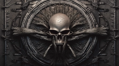square decay macabre frame, clipart, in the style of deathmetal, depressive bloomcore, high resolution, joyful celebration of blasphemy, H.R. Giger