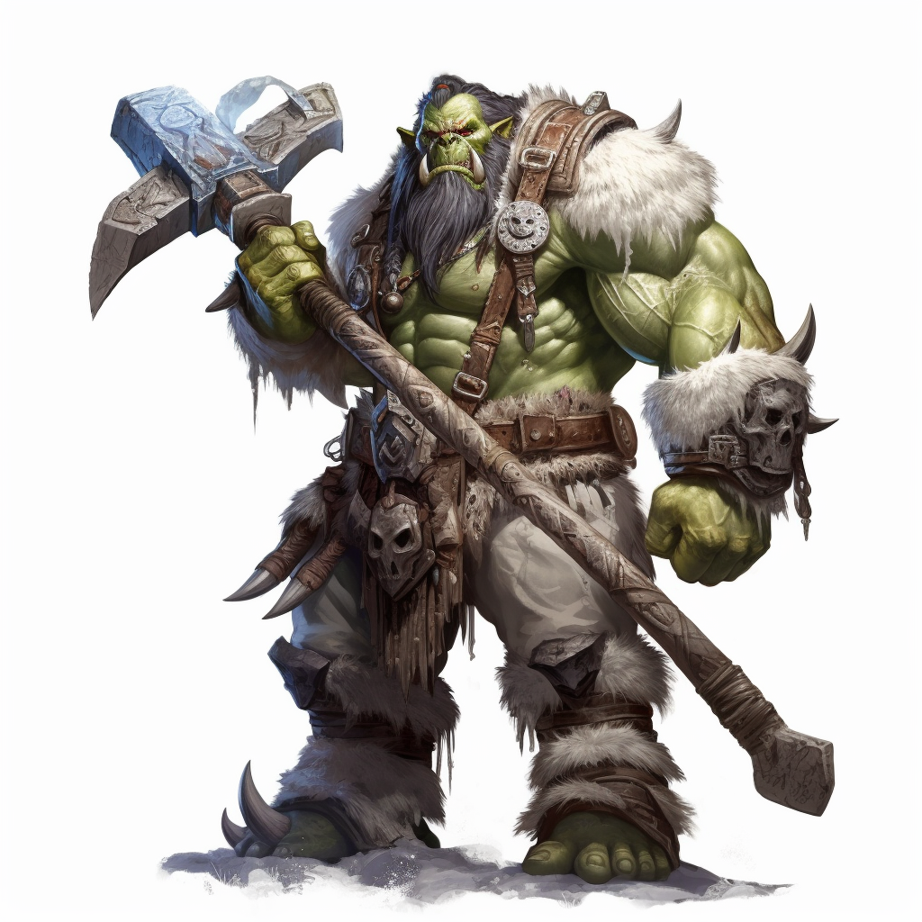 beautiful painted Thrall from World of Warcraft, war chief, full body ...