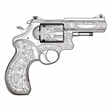 coloring page for adults, black lines, gun clip, white background, clean line art, fine line art, HD AR 2:3 - V5