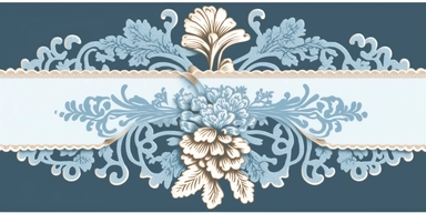 dusty blue decorative border straight ribbon lace clipart
