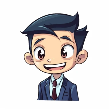 happy cute Insurance Agent face, cartoon, clipart, mascot, isolated on white background