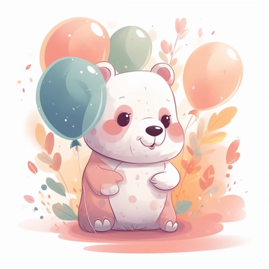 Clipart Delightful cartoon cute [bear]