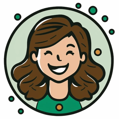 white background, flat colors, circular token with a stamped face of a beautiful brown haired girl, caucasian, green eyes, smile mouth closed, icon style, clipart