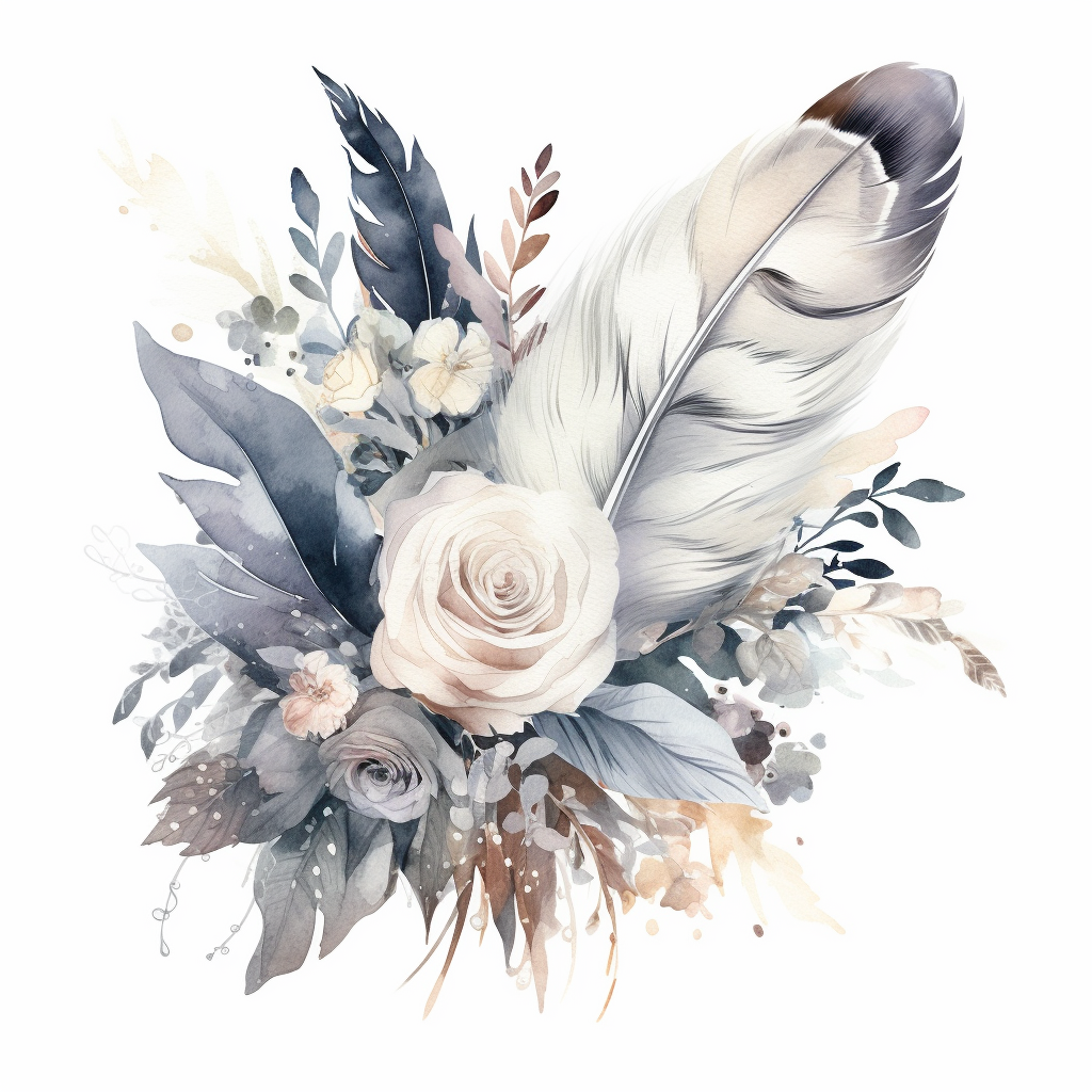 feather outline cliparts