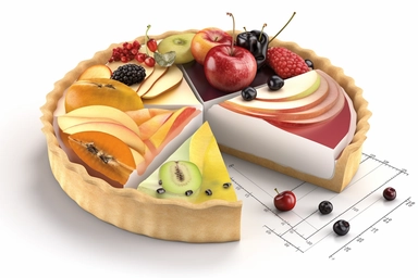 chart+pie , highly detailed, isolated on white, clipart,