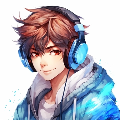 beautiful stunning handsome cute anime gamer young man,diferent poses, diferent hair colours paint art style, clipart, white background, superrealistic, one of a kind