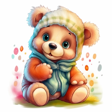 vivid cute teddy bear clipart